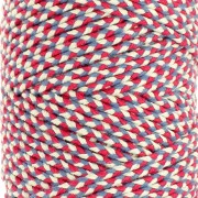 Cordoncino in cotone intrecciato da 2,5 mm - Made in France - Tricolore x1m|raw }}