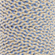 Cordoncino in cotone intrecciato da 2,5 mm - Made in France - Beige - Blu - Dorato x1m|raw }}