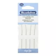 Aghi ad occhiello riformabili 6,4 cm - Spessi - Acciaio inox x4