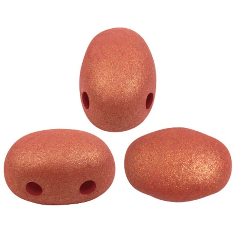 Perle di vetro Samos® by Puca® 7x5 mm - Terra di Siena Trendy Mat x10g