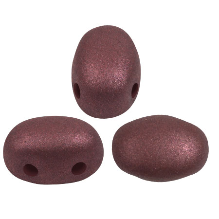 Perle di vetro Samos® di Puca® 7x5 mm - Trendy Wine Lees Mat x10g