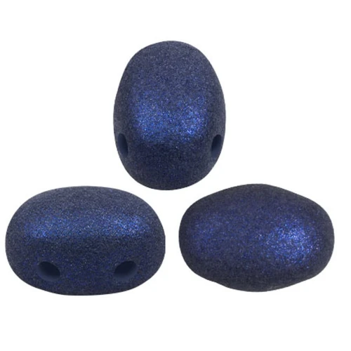 Perle di vetro Samos® by Puca® 7x5 mm - Trendy Night Blue Mat x10g