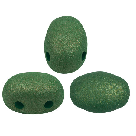 Perle di vetro Samos® by Puca® 7x5 mm - Verde Felce Trendy Mat x10g