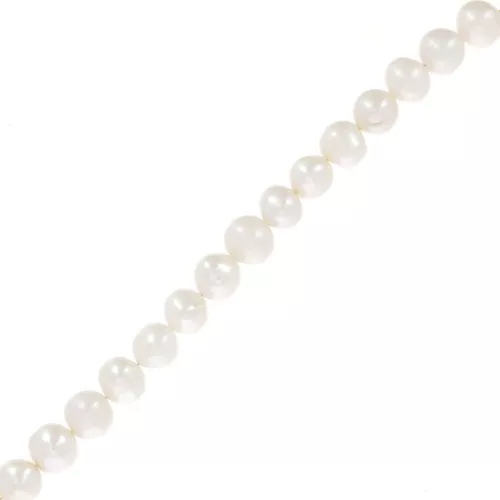 Perle irregolari barocche d'acqua dolce 9 mm - Grado A Bianco x4