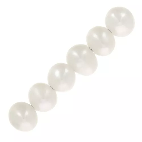 Perle ovali irregolari d'acqua dolce 3x2,5 mm - Grado AA - Bianco x6