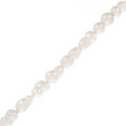 Perle d'acqua dolce barocche irregolari 18x10 mm - Grado AA Bianco x4|raw }}
