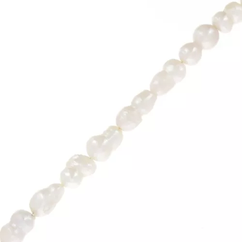 Perle d'acqua dolce barocche irregolari 18x10 mm - Grado AA Bianco x4