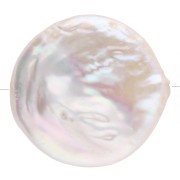 Perla d'acqua dolce irregolare - forma rotonda da 20 mm - Grado AA+ Bianco x1