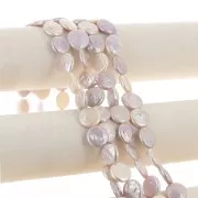 Perla irregolare d'acqua dolce - disco rotondo 16,5 mm - Grado AA+ Rosa perlato x1