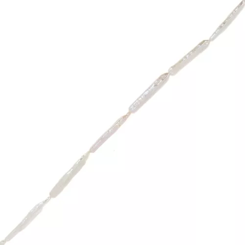 Perla d'acqua dolce irregolare barocca 25x4,5 mm - Grado AA Bianco x1