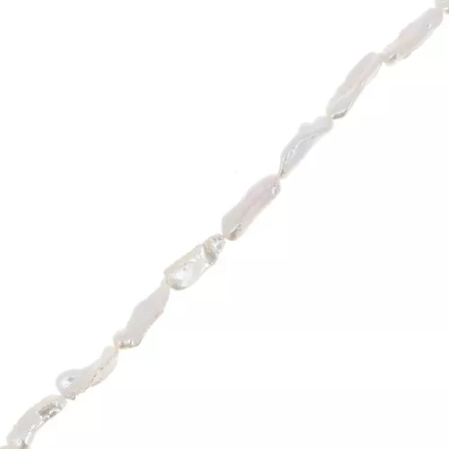 Perla d'acqua dolce irregolare Biwa da 19 mm a 22 mm - Grado AA Bianco x1