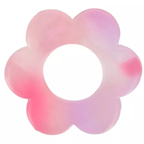 Pendente a forma di fiore in acetato da 18 mm - Tartaruga - Rosa - Viola x1