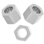 Perline a dado - 7x6 mm - acciaio inox 304L x5|raw }}