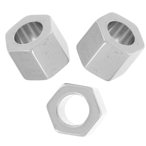 Perline a dado - 7x6 mm - acciaio inox 304L x5