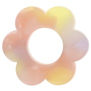 Pendente a forma di fiore in acetato da 18 mm - Tartaruga - Giallo - Salmone x1|raw }}