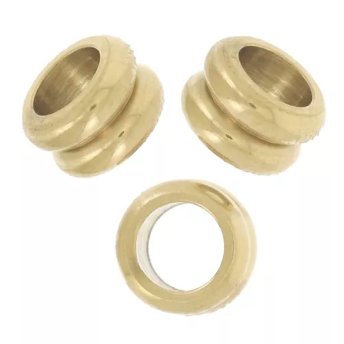 Perline foro largo 5x3 mm - Acciaio inossidabile 304L dorato x5