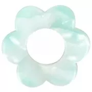 Pendente a forma di fiore in acetato da 18 mm - Perla verde pallido x1