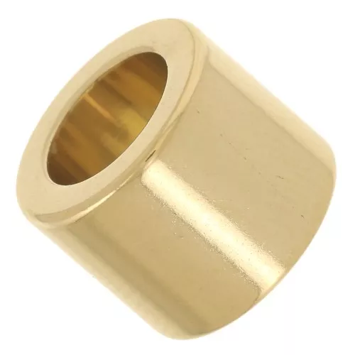 Perle rondella Heishi - disco piatto - 10x8 mm - acciaio inox 304L dorato x5