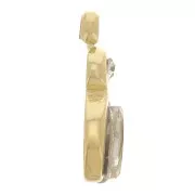 Ciondolo a navetta 9,5x3,6 mm in ossido di zirconio - Acciaio inossidabile 304 Dorato x1
