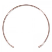 Bracciale jonc 18.5cm 2 due anelli in Argento 925 dorato rosa|raw }}