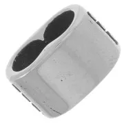 Passante doppio 13x8 mm per cordoni da 5 mm - modello - acciaio inox 304L x1