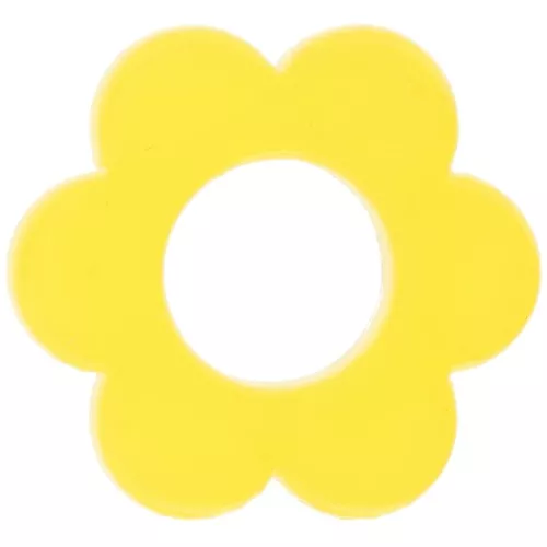 Pendente a forma di fiore in acrilico traslucido da 18 mm - Giallo x1