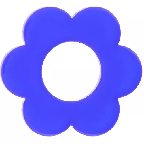 Pendente a forma di fiore in acrilico trasparente da 18 mm - Royal Blue x1