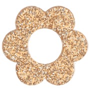 Pendente a forma di fiore in acrilico da 18 mm - Bronzo glitterato x1