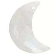 Ciondolo di pietra preziosa sfaccettata a mezza luna 16x10 mm - Pietra di luna x1