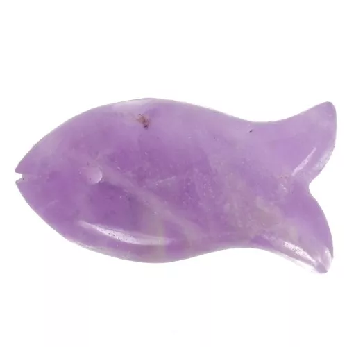 Pendente in pietra semipreziosa Fish 21x11 mm - Ametista x1