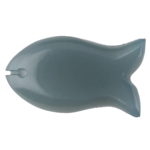 Pendente in pietra semipreziosa Fish 21x11 mm - Calcedonio blu x1