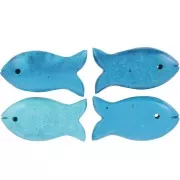 Pendente in pietra semipreziosa da 21x11 mm - Turchese x1