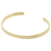 Bracciale regolabile con perline martellate - 4,5x170mm Acciaio inox304L dorato x1|raw }}