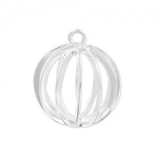 Gabbia per perline 1 anellino mm. 15 Placcatura argento fino|raw }}