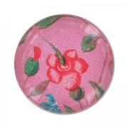 Cabochon a fiore mm. 18 Rosa|raw }}