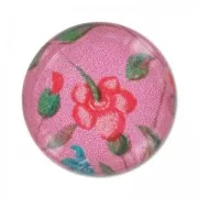 Cabochon a fiore mm. 18 Rosa