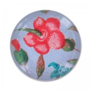 Cabochon a fiore mm. 18 Blu|raw }}