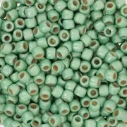 Rocaille Toho 8/0 TO8RPF570F - PF Mint Green Galvanized Frosted x8g