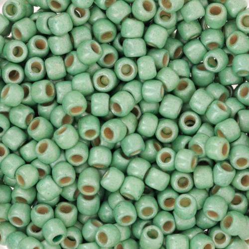 Rocaille Toho 8/0 TO8RPF570F - PF Mint Green Galvanized Frosted x8g