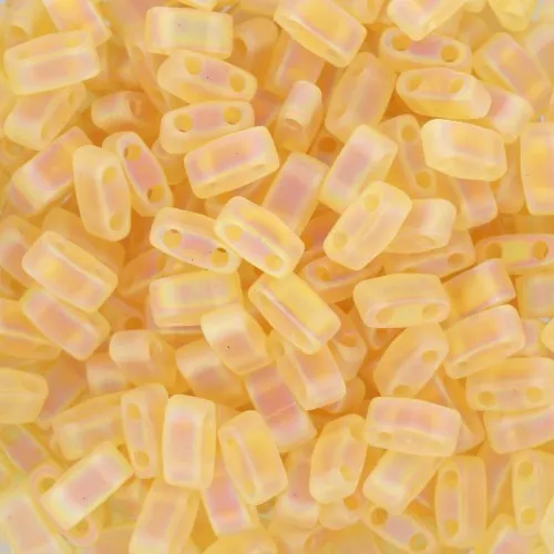 Perline Miyuki Half Tila 5x2.3x1.9mm HTL-132FR - Transparent Light Topaz AB Max10g