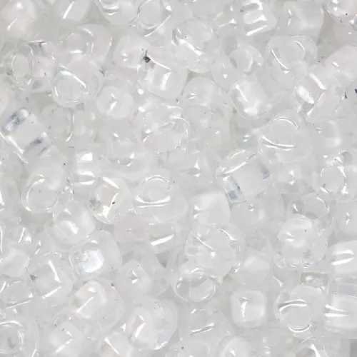 Miyuki 5/0 triangle TR5-1104 - White Lined Crystal x8g