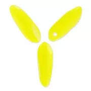 Dagues en verre 3x11 mm Crystal/Jaune Opaque x50