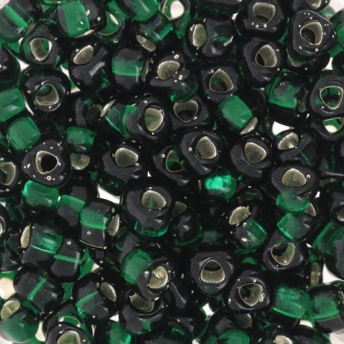 Miyuki 5/0 triangle TR5-1806 - Dark Green Silver Lined x8g