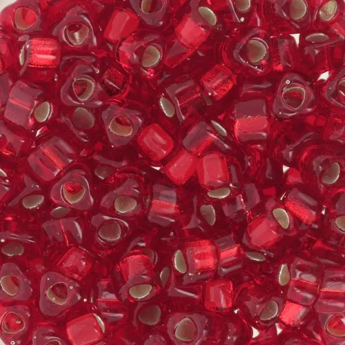 Miyuki 5/0 triangle TR5-1809 - Ruby Silver Lined x8g