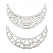 Pendente per collana torque 64x19/64x17 mm Placcatura Argento Antico x2|raw }}