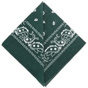 Bandana 100% cotone - Motivo cashmere - Verde abete x1|raw }}