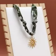 Bandana 100% cotone - Motivo cashmere - Verde abete x1