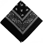 Bandana 100% cotone - Cashmere - Nero x1|raw }}
