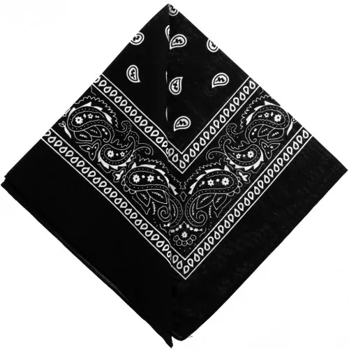 Bandana 100% cotone - Cashmere - Nero x1