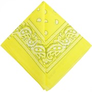Bandana 100% cotone - Cashmere - Giallo limone x1|raw }}